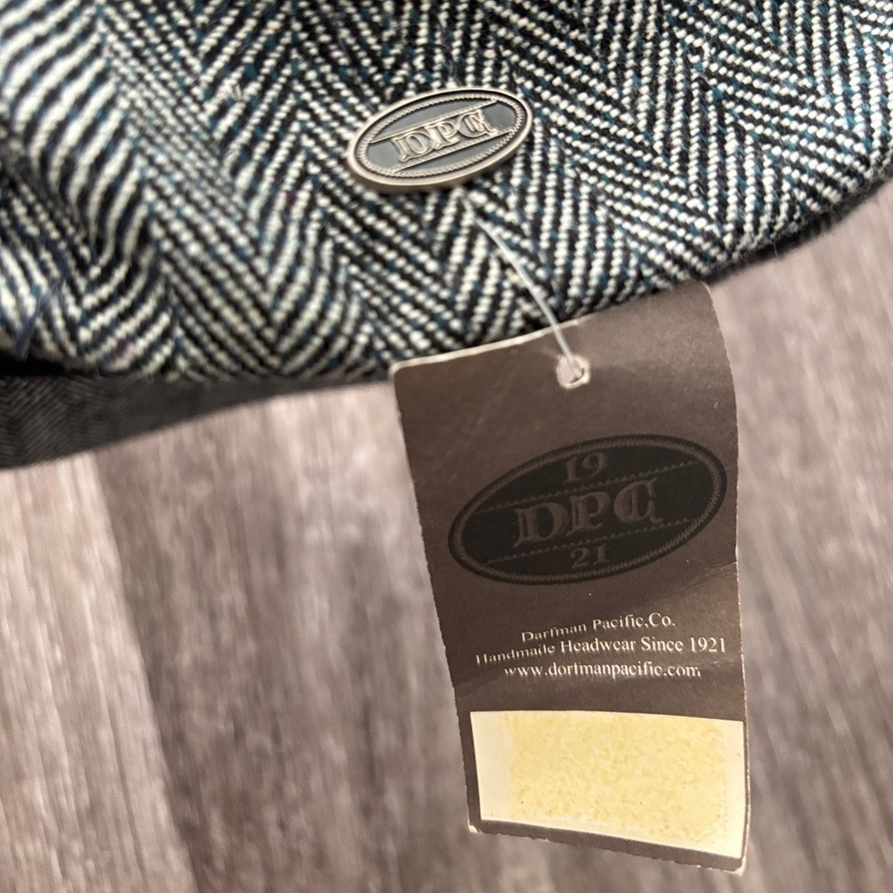 DPC Darfman Pacific Co. Newsboy Hat Cap Men’s British Cabbie Newsie Herringbone - Picture 4 of 5